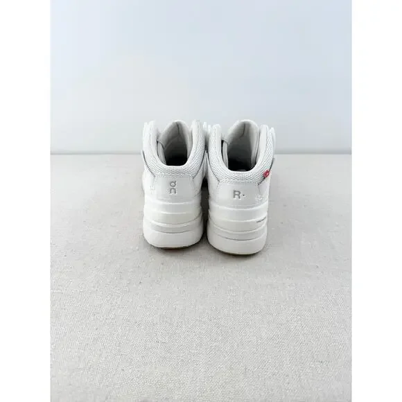 On Cloud The Roger Clubhouse Lace Up Mid Sneakers White Sand Women's Size 8 - Picture 5 of 7